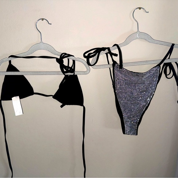Fashion Nova, like new, rhinestones two piece bikini , size small - Picture 3 of 8